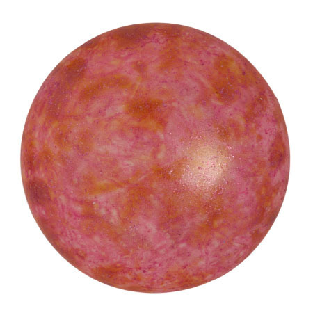 Cabochon Opaque Rose Spotted   - Cabochon par Puca® -02010-65327
