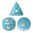 Opaque Blue Turquoise Splash - Ilos® par Puca® - 63030/94401