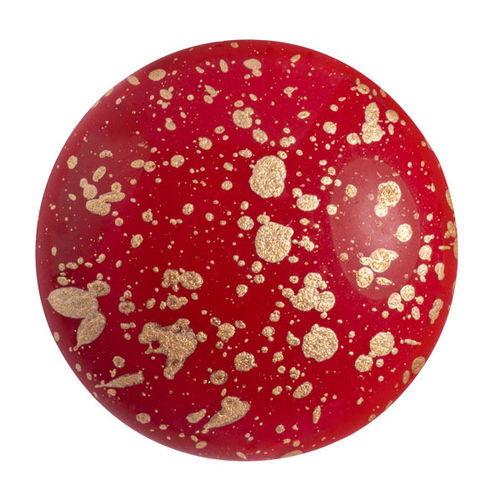 Opaque Coral Red Splash - Cabochon par Puca® -93210-94401