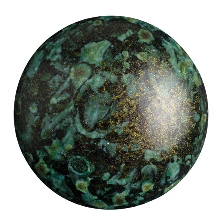 Metallic Mat Green Spotted - Cabochon par Puca® -23980-65326