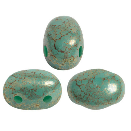 Opaque Green Turquoise Red Terracotta - Samos® par Puca® -  63130-15495